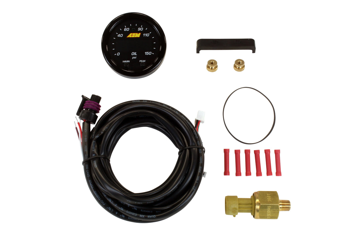 AEM X-Series Oil Pressure Gauge Kit 0-150 (30-0307)
