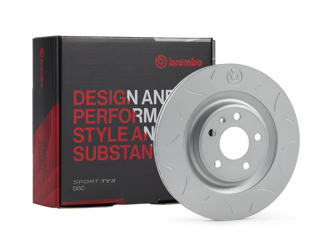 Brembo TY3 Sport Disc Slotted Rear Brake Rotor Subaru 2005-2007 STI | 59.E114.24