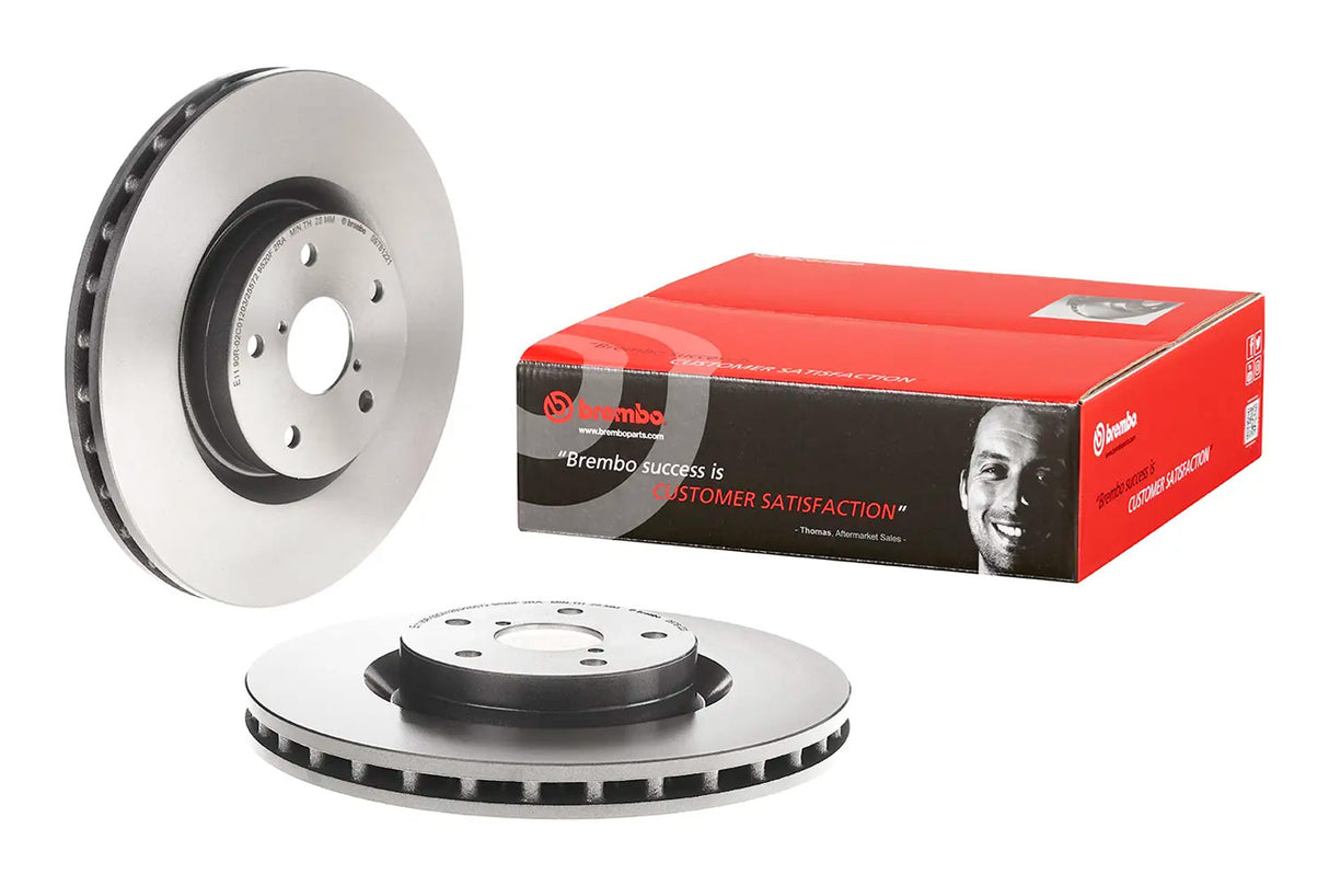 Brembo Premium High Carbon Cast Iron Blank Front Brake Rotor Subaru 2005-2017 STI | 09.7812.21