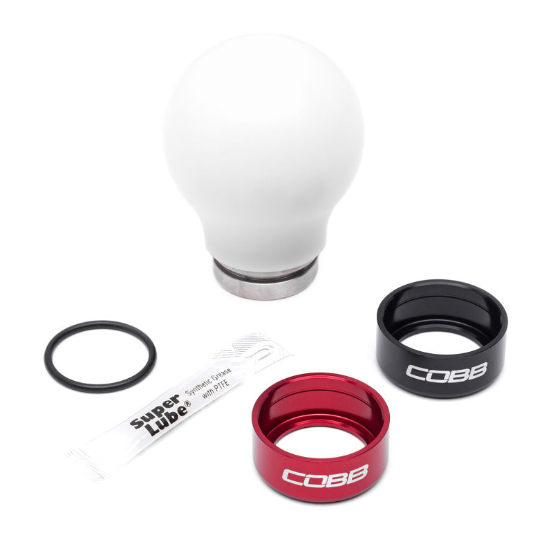 COBB 6-Speed Weighted Shift Knob White Subaru 2015-2025 WRX / 2004-2021 STI | 213360-W