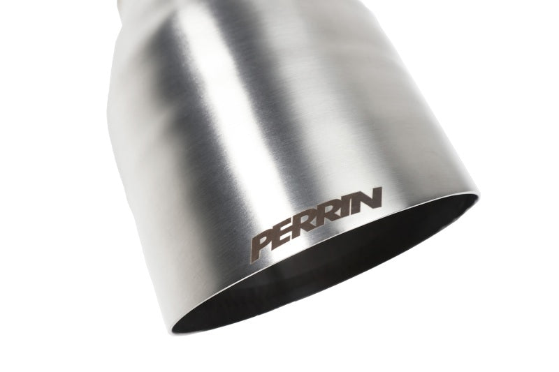 Perrin Axle Back Exhaust Dual Exit Single Tip Stainless Steel (PSP-EXT-341BR) | Subaru WRX 2015-2025 / STI 2015-2021