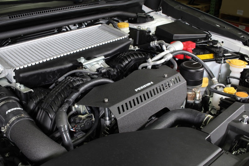 Perrin Pulley Cover Black (PSP-ENG-153BK) | Subaru WRX 2022-2025