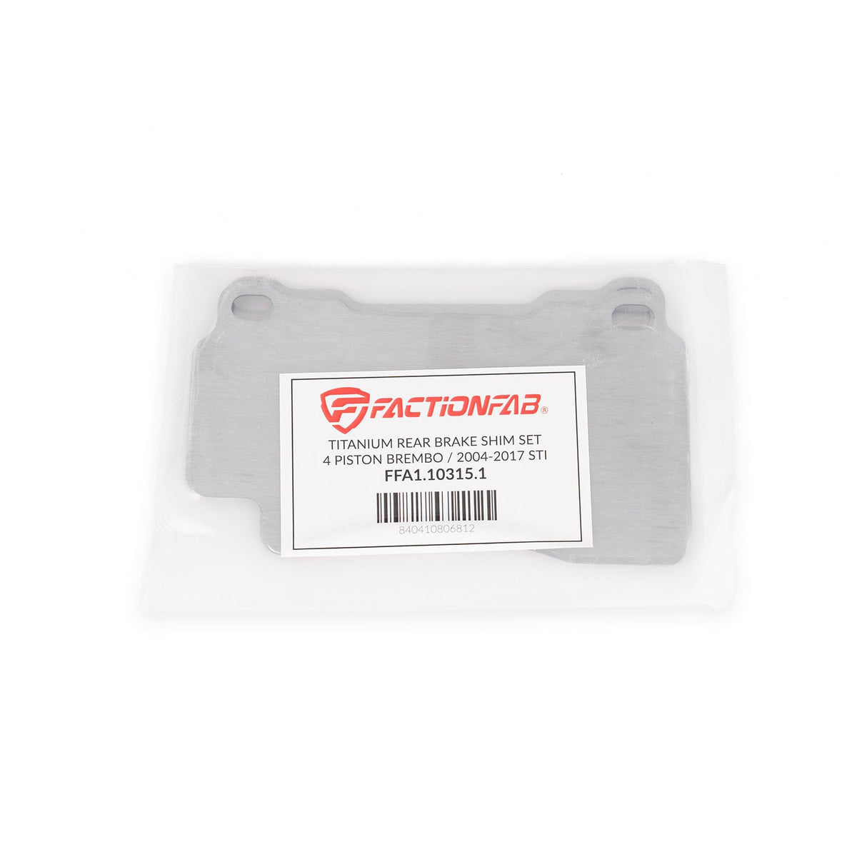 FactionFab Titanium Front Brake Shim Set 4 Piston Brembo Subaru 2004-2017 STI | FFA1.10315.1