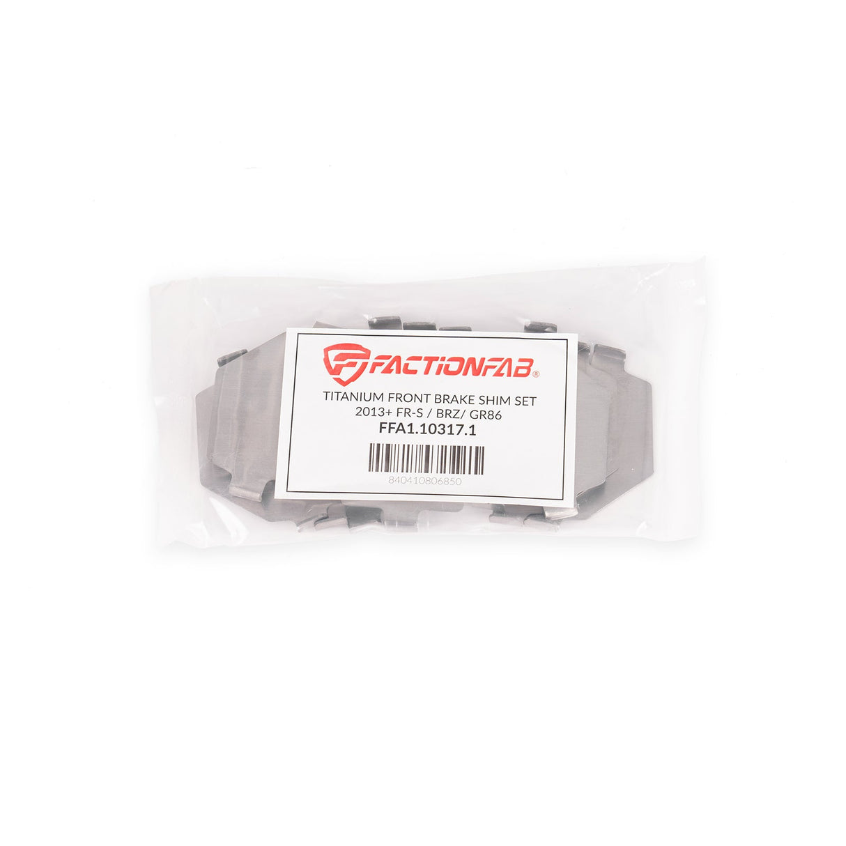 FactionFab Titanium Front Brake Shims Subaru 2011-2014 WRX / 2013-2024 BRZ / 2013-2016 FR-S / 2017-2021 GT86 / 2022-2024 GR86 | FFA1.10317.1