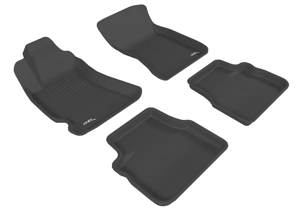 3D MAXpider Kagu Black Front And Rear Floor Mats Black (L1SB00301509) | Subaru Forester XT 2009-2013