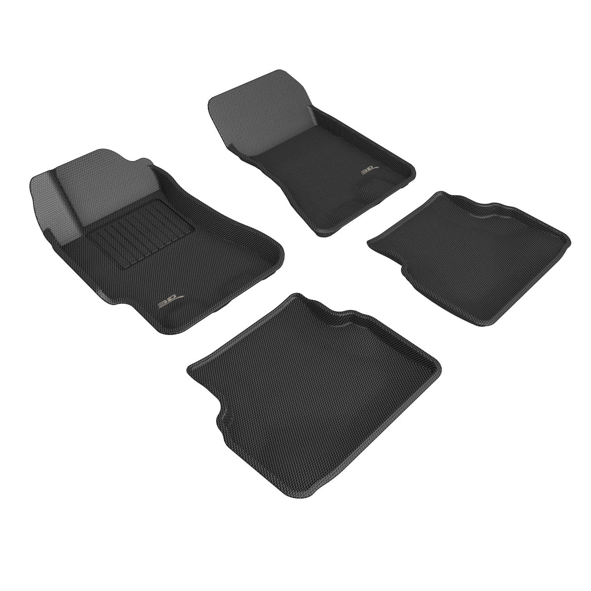 3D MAXpider Kagu Front And Rear All Weather Floor Liners Black Sedan (L1SB01001509) | Subaru Impreza 2002-2007 / WRX 2002-2007 / STI 2004-2007