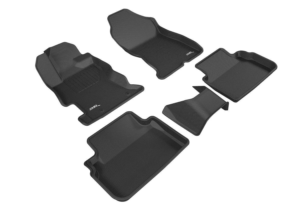 3D MAXpider Kagu Front And Rear All Weather Floor Liners Black Hatch (L1SB02201509) | Subaru Impreza 2017-2023 / Crosstrek 2018-2023