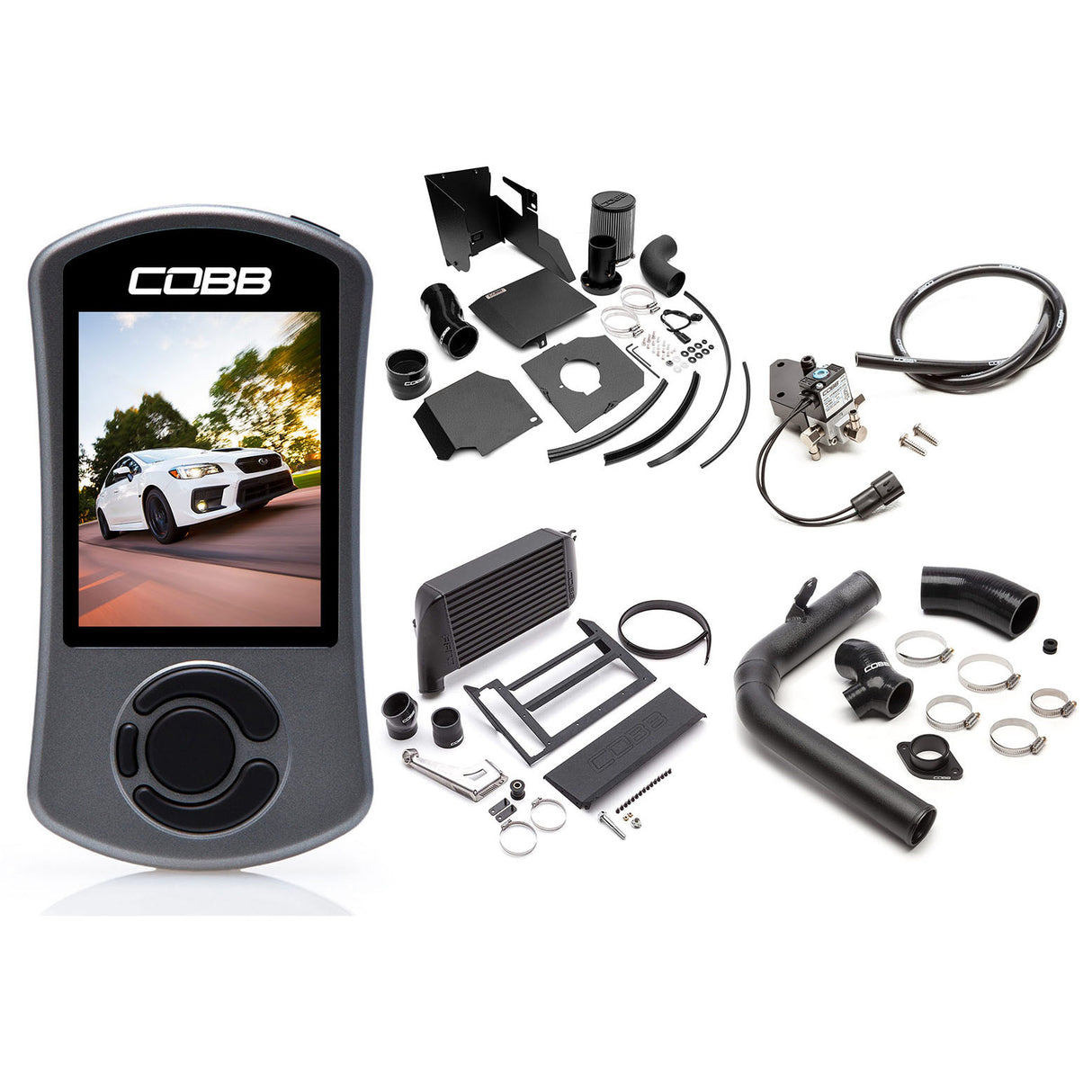 COBB NexGen Stage 2 Power Package With SF Intake Black Intercooler Subaru 2015-2021 WRX | SUB004NG2W2-BK