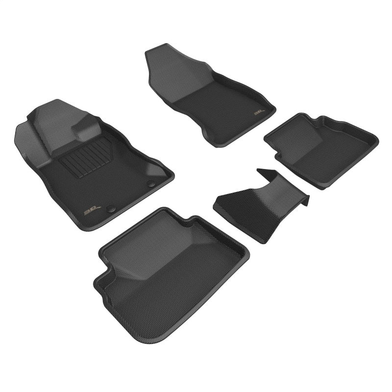 3D Maxpider Kagu Front And Rear All Weather Floor Liners Black (L1SB03601509) | Subaru WRX 2022-2024