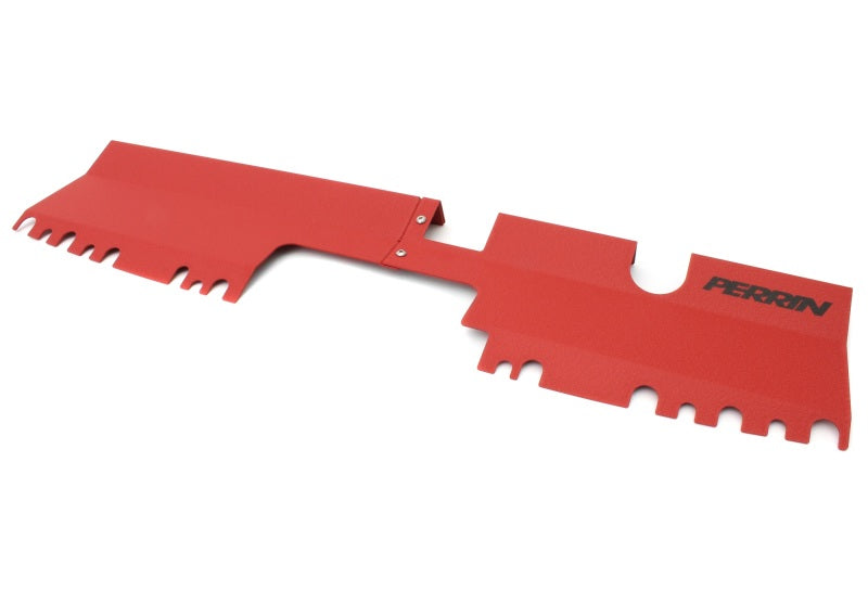 Perrin Radiator Shroud Red Without OEM Intake Scoop (PSP-ENG-512-2RD) | Subaru WRX 2015-2021 / STI 2015-2021