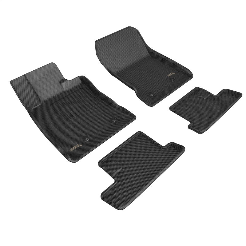 3D MAXpider Kagu Black Front And Rear All Weather Floor Liners Black (L1SB03301509) | Subaru BRZ 2022-2024 / GR86 2022-2025