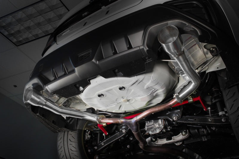 Perrin Axle Back Exhaust Dual Exit Single Tip Stainless Steel (PSP-EXT-341BR) | Subaru WRX 2015-2025 / STI 2015-2021