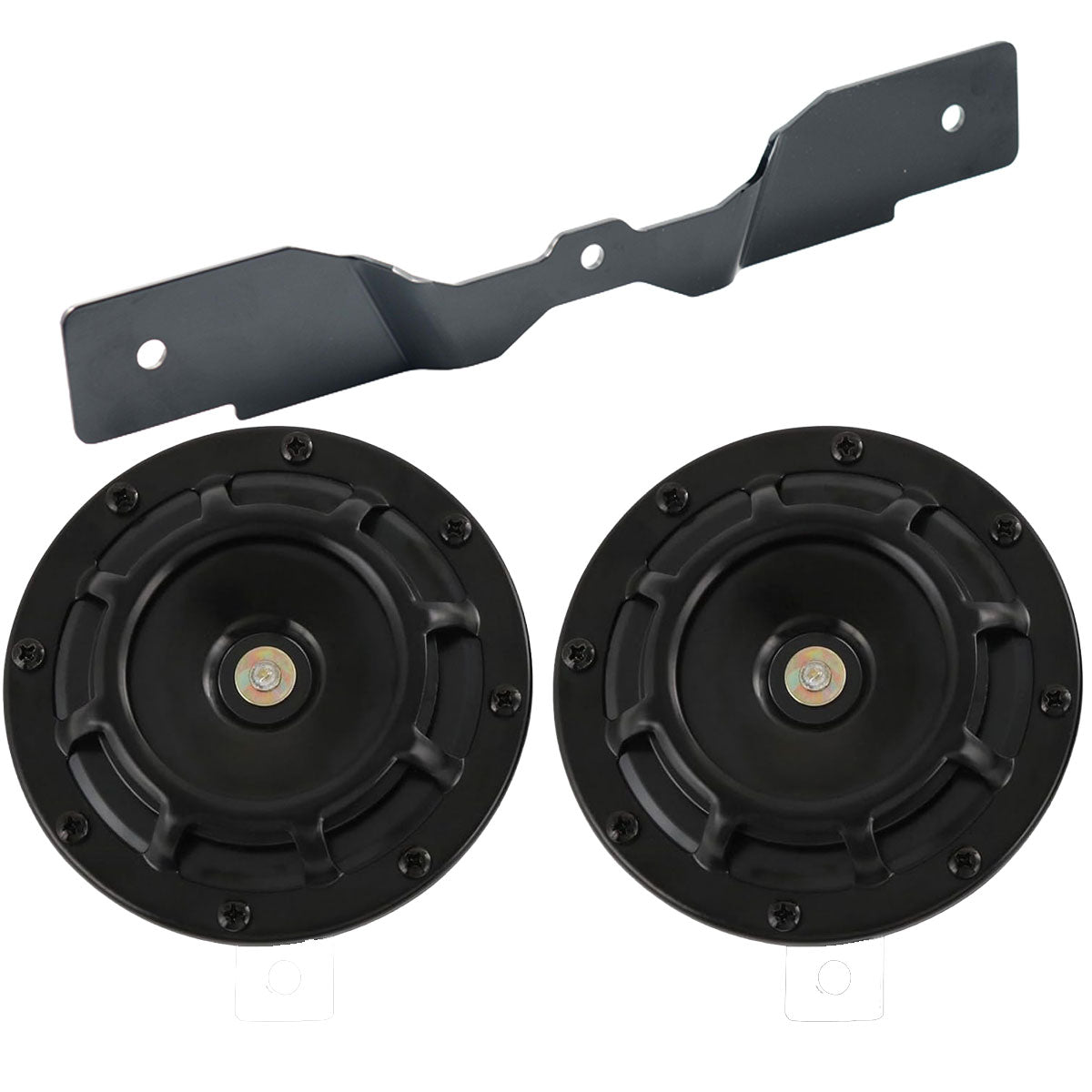 JNA Performance Horn Mounting Bracket w/ Black Horns Subaru 2002-2014 WRX / 2004-2014 STI