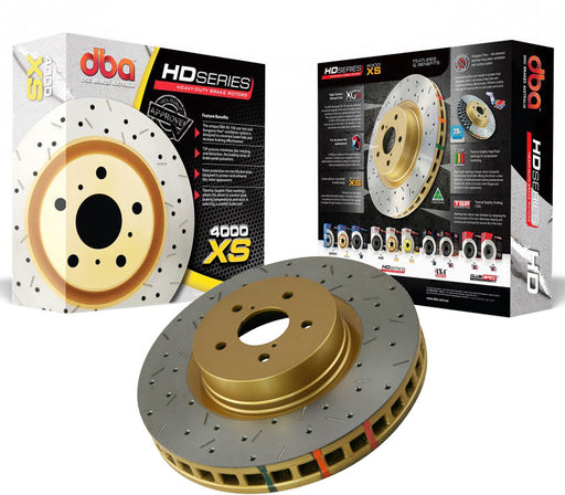 DBA 4000 Series Front Rotor Drilled And Slotted Subaru 2002-2014 WRX / 2013-2023 BRZ - 4650XS - jnaperformance.com