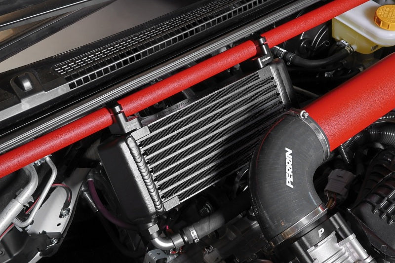 Perrin Performance Oil Cooler Kit Black Manual Top Mount Requires FMIC and Perrin Front Strut bar Subaru 2022-2025 WRX | PSP-OIL-151