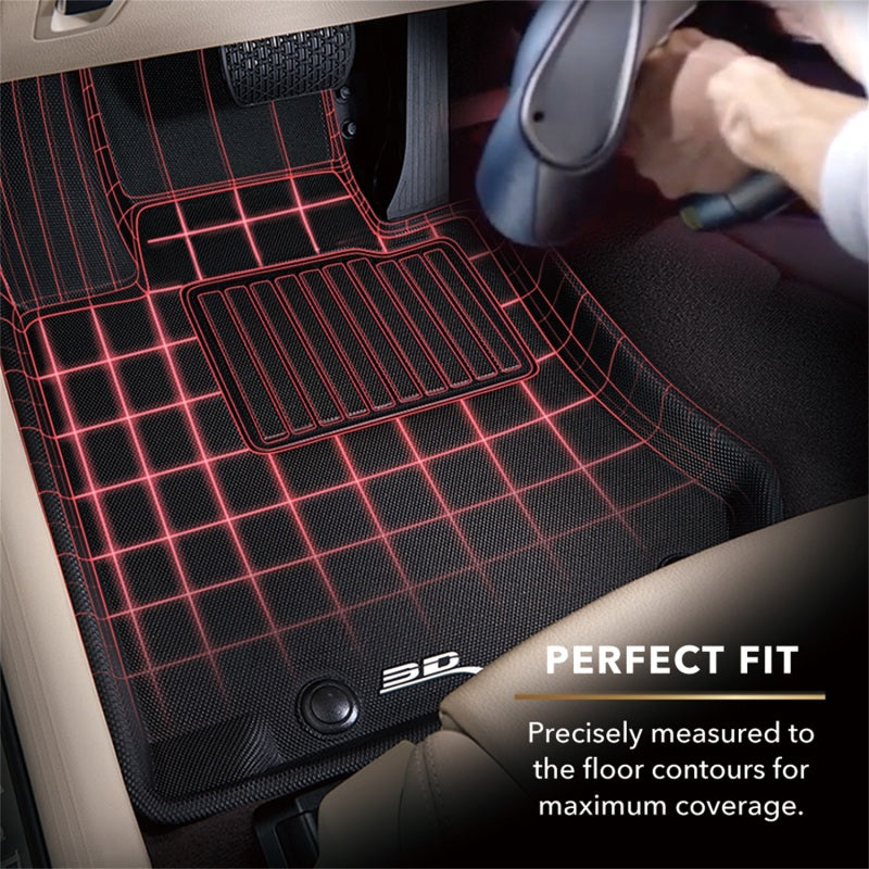 3D MAXpider Kagu Black Front And Rear All Weather Floor Liners Black (L1SB03301509) | Subaru BRZ 2022-2024 / GR86 2022-2025