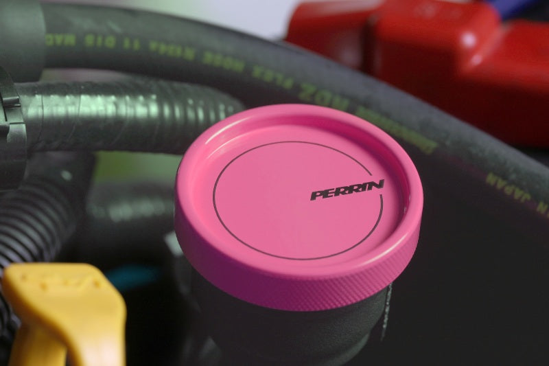 Perrin Oil Cap Round Style Hyper Pink (PSP-ENG-711HP) | Subaru WRX / STI / BRZ / Forester XT / Legacy GT / Legacy XT / Outback XT / Crosstrek / Ascent / Scion FR-S 2013-2016 / Toyota GT86 2017-2021 / GR86 2022-2025