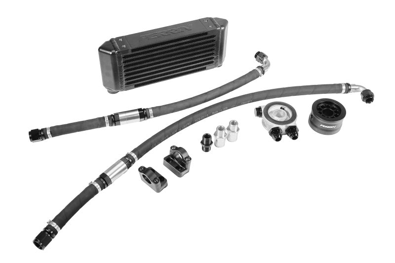 Perrin Performance Oil Cooler Kit Black Manual Top Mount Requires FMIC and Perrin Front Strut bar Subaru 2022-2025 WRX | PSP-OIL-151