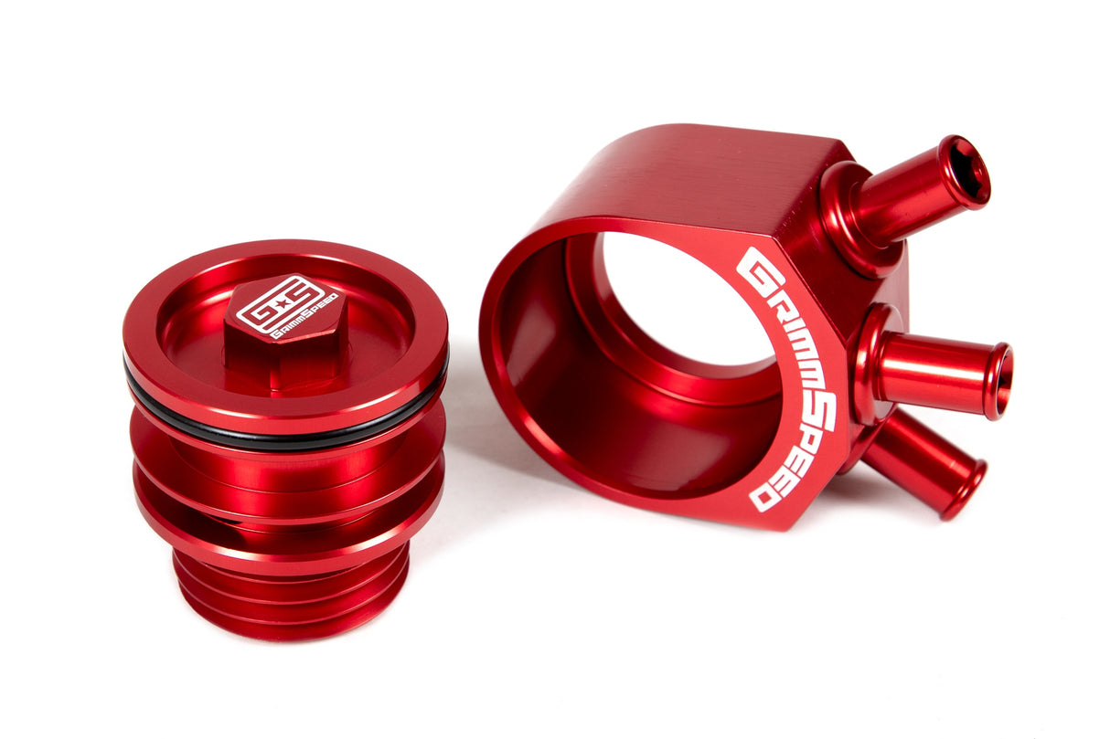GrimmSpeed Air/Oil Separator Red Subaru 2008-2014 WRX