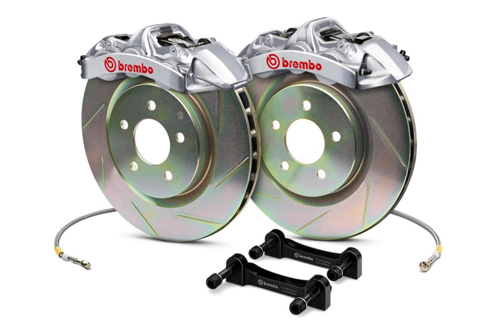 Brembo GT Series Slotted Front Big Brake Kit | 2003-2007 Mitsubishi Evo 8/9 (1M2.8025A) main image 1
