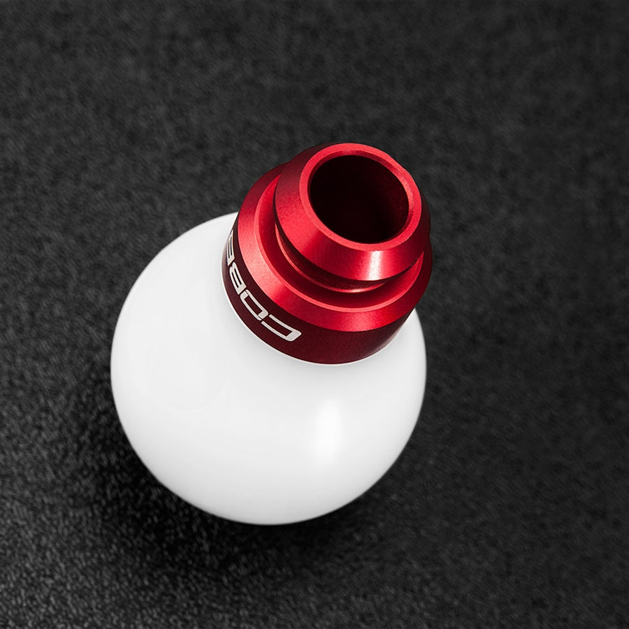 COBB 5-Speed Shift Knob White With Race Red Subaru 2002-2014 WRX | 211350-W-RD