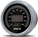 AEM 52mm Digital Voltmeter Gauge 8-18V (30-4400)