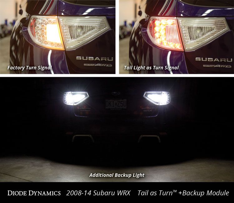 Diode Dynamics Tail As Turn+Backup Module (USDM) HATCH Subaru 2008-2014 WRX / 2008-2014 STI