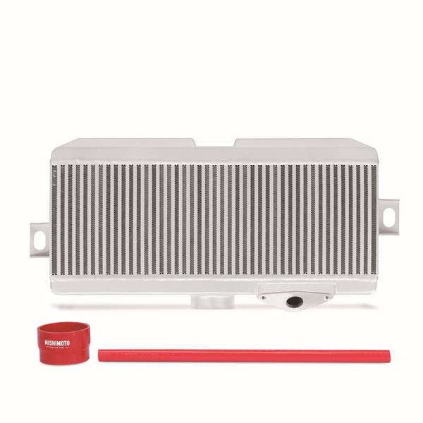 Mishimoto Top Mount Intercooler Silver w/ Red Hoses Subaru 2008-2019 STI