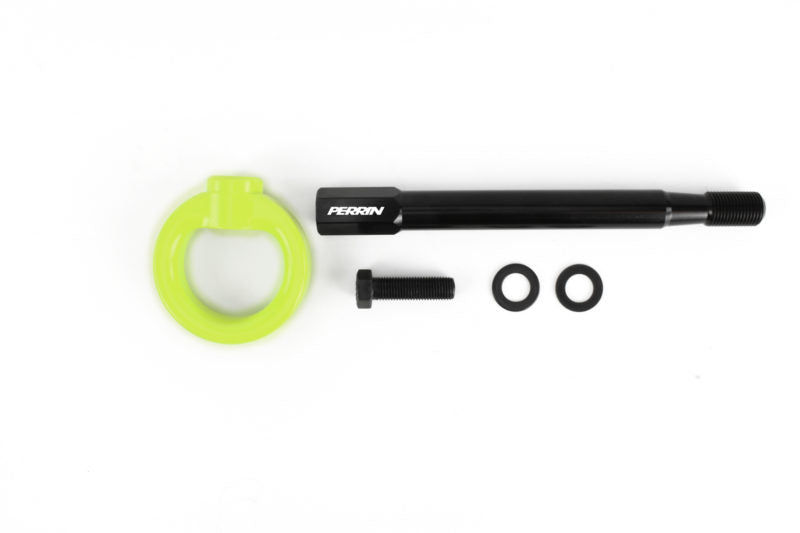 Perrin Front Tow Hook Neon Yellow (Hatch) (PSP-BDY-231NY) | Subaru WRX 2008-2014 / STI 2008-2014 / Legacy GT 2005-2009