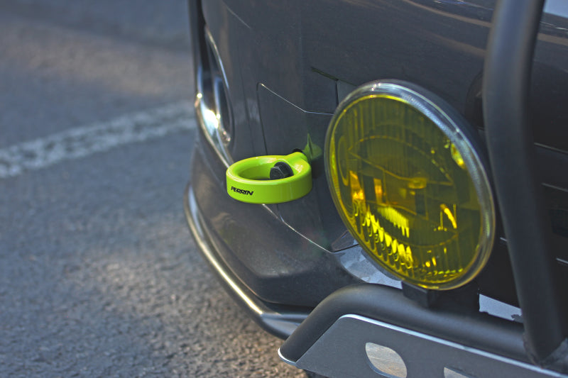 Perrin Front Tow Hook Neon Yellow (Hatch) (PSP-BDY-231NY) | Subaru WRX 2008-2014 / STI 2008-2014 / Legacy GT 2005-2009