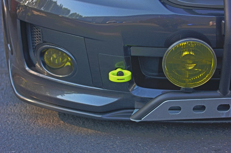 Perrin Front Tow Hook Neon Yellow (Hatch) (PSP-BDY-231NY) | Subaru WRX 2008-2014 / STI 2008-2014 / Legacy GT 2005-2009