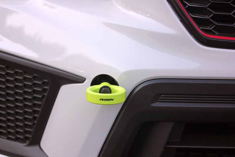 Perrin Front Tow Hook Neon Yellow (PSP-BDY-235NY) | Subaru WRX 2018-2021 / STI 2018-2021 / BRZ 2013-2025 / Scion FR-S 2013-2016 / Toyota GT86 2017-2021