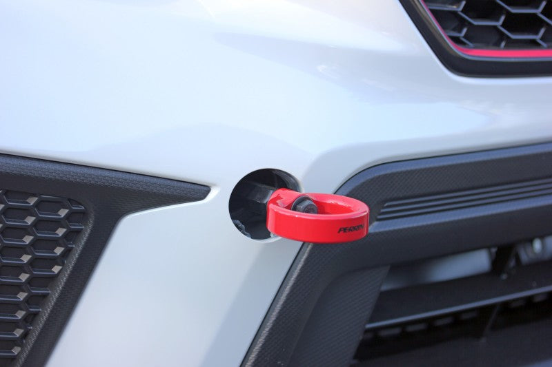 Perrin Front Tow Hook Red (PSP-BDY-235RD) | Subaru WRX 2018-2021 / STI 2018-2021 / BRZ 2013-2025 / Scion FR-S 2013-2016 / Toyota GT86 2017-2021
