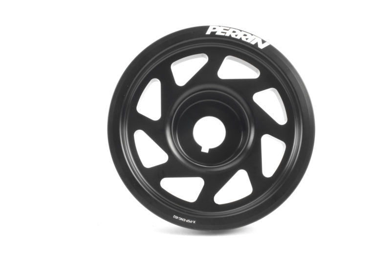 Perrin Lightweight Crank Pulley Black Without AC (PSP-ENG-102BK) | Subaru WRX 2002-2014 / STI 2004-2021