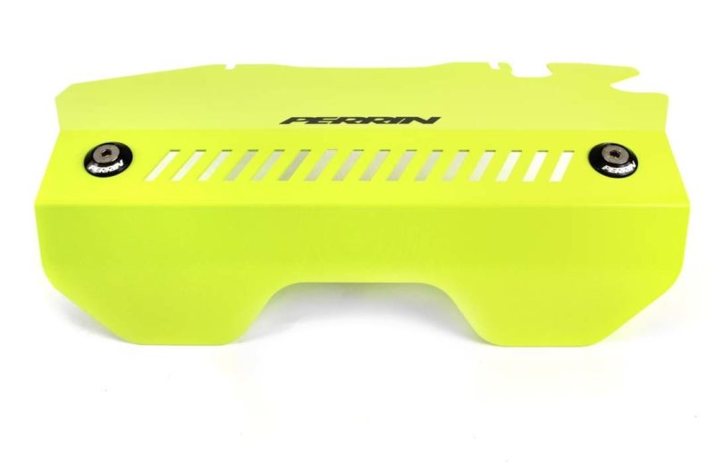 Perrin Pulley Cover Neon Yellow (PSP-ENG-152NY) | Subaru WRX 2015-2021