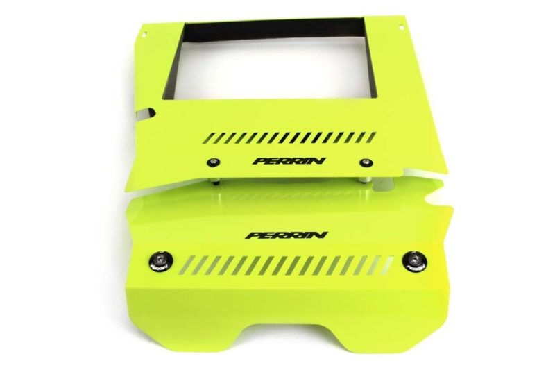 Perrin Engine Cover Kit Includes Intercooler And Pulley Covers Neon Yellow (PSP-ENG-165NY) | Subaru WRX 2015-2021