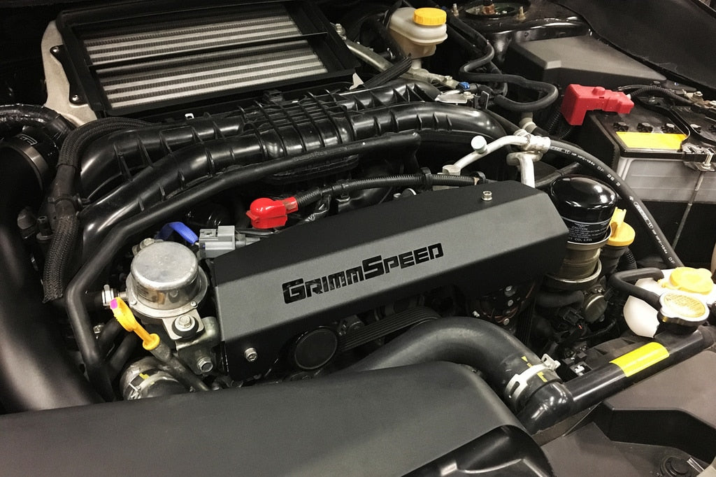 GrimmSpeed Pully Cover Black Subaru 2015-2020 WRX