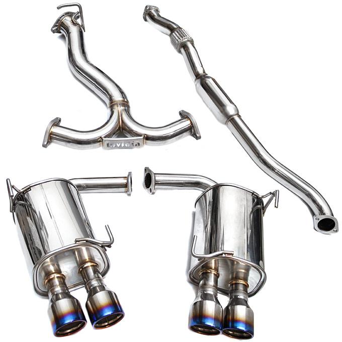 Invidia Q300 Stainless Steel Cat Back Exhaust w/ Ti Tips (SEDAN) Subaru 2011-2014 WRX / 2011-2014 STI