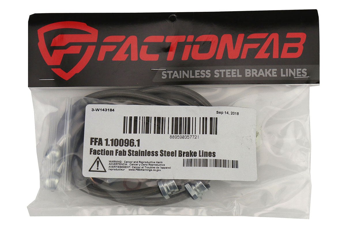 FactionFab Stainless Steel Rear Brake Lines Subaru 2004-2007 STI