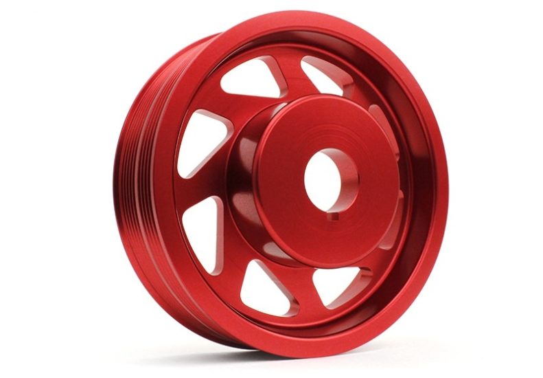 Perrin Lightweight Crank Pulley Red (PSP-ENG-100RD) | Subaru WRX 2002-2014 / STI 2004-2021 / Legacy GT 2005-2009 / Forester XT 2004-2013 / Outback XT 2005-2009