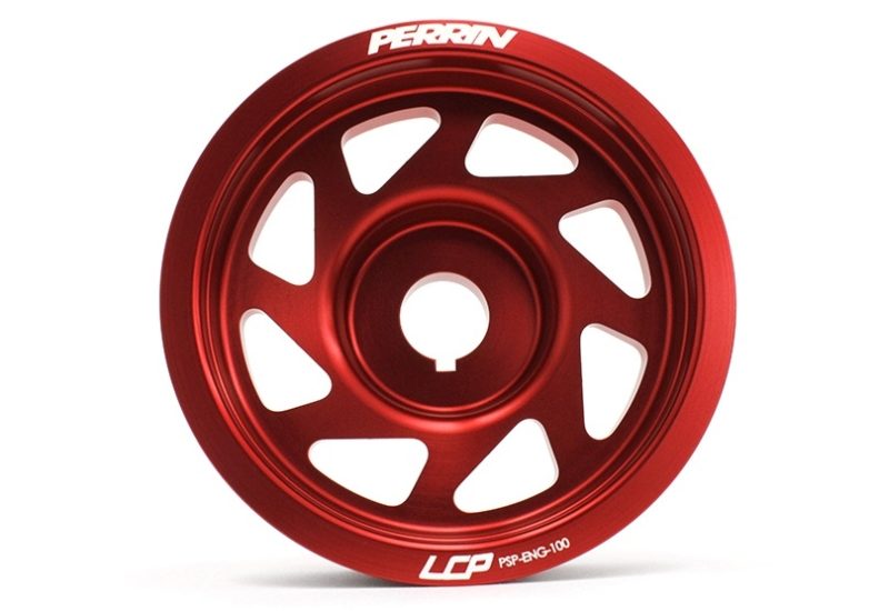 Perrin Lightweight Crank Pulley Red (PSP-ENG-100RD) | Subaru WRX 2002-2014 / STI 2004-2021 / Legacy GT 2005-2009 / Forester XT 2004-2013 / Outback XT 2005-2009