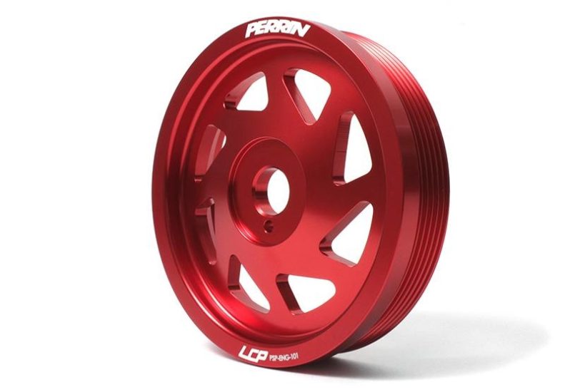 Perrin Crank Pulley Red (PSP-ENG-101RD) | Subaru WRX 2015-2018 / Forester XT 2014-2018 / BRZ 2013-2021 / Scion FR-S 2013-2016 / Toyota GT86 2017-2021