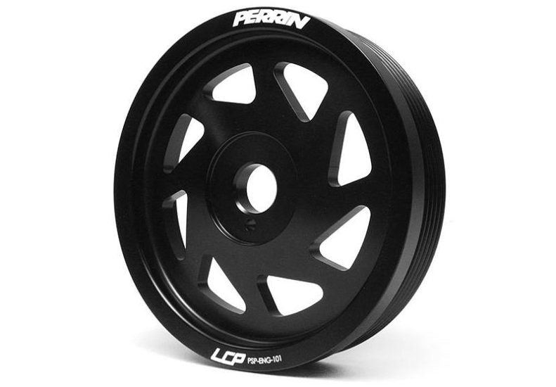 Perrin Crank Pulley Black (PSP-ENG-101BK) | Subaru WRX 2015-2018 / Forester XT 2014-2018 / BRZ 2013-2021 / Scion FR-S 2013-2016 / Toyota GT86 2017-2021
