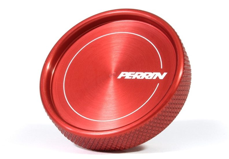 Perrin Oil Cap Billet Red (PSP-ENG-711RD) | Subaru WRX / STI / BRZ / Forester XT / Legacy GT / Legacy XT / Outback XT / Crosstrek / Ascent / Scion FR-S / Toyota GT86 / GR86