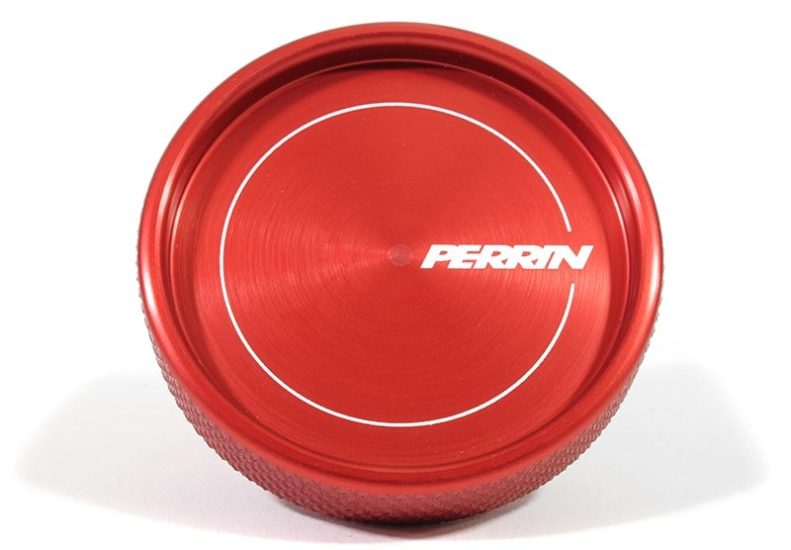 Perrin Oil Cap Billet Red (PSP-ENG-711RD) | Subaru WRX / STI / BRZ / Forester XT / Legacy GT / Legacy XT / Outback XT / Crosstrek / Ascent / Scion FR-S / Toyota GT86 / GR86