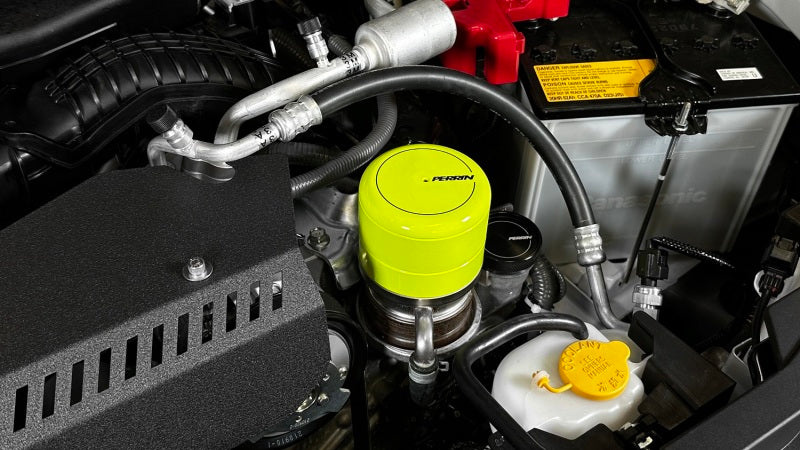 Perrin Oil Filter Cover Neon Yellow (PSP-ENG-716NY) | Subaru WRX 2015-2025 / BRZ 2013-2025 / Scion FR-S 2013-2016 / Toyota GT86 2017-2021 / GR86 2022-2025