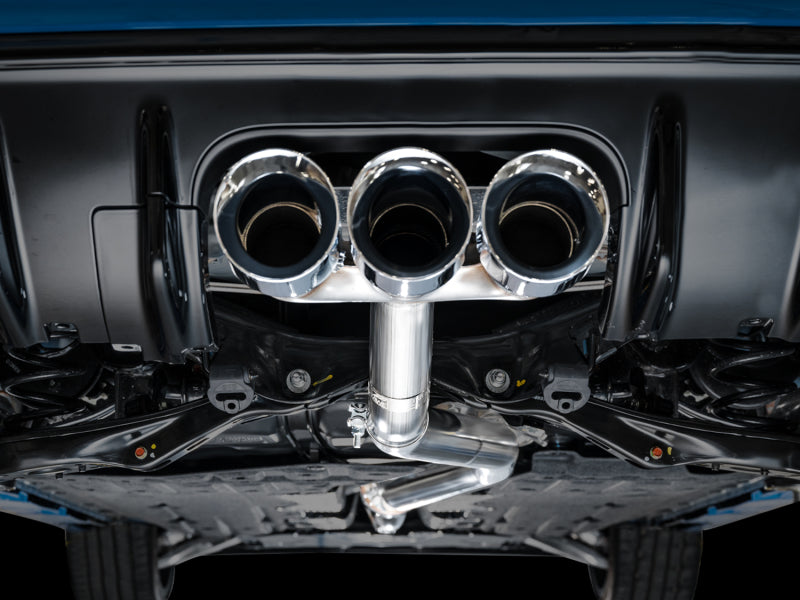 AWE Track Edition Exhaust w/ Triple Chrome Silver Tips 2023-2024 Honda Civic Type R FL5 | 3020-52287