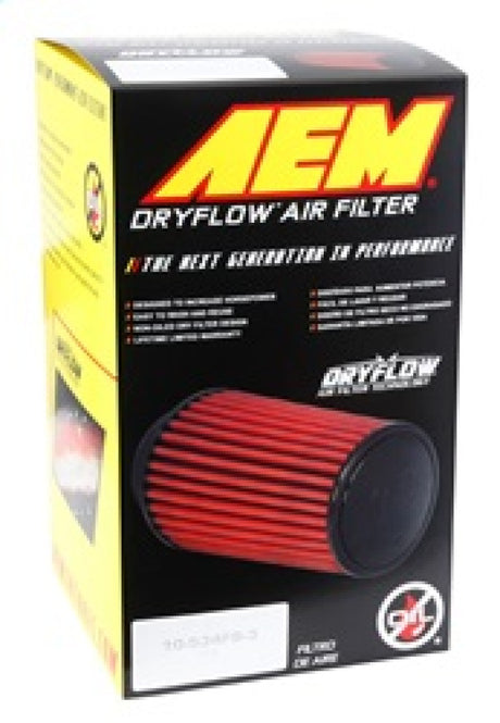 AEM DryFlow Air Filter 2.75in x 9in Replacement Filter for AEM Cold Air Intake (21-2029DK) | Subaru STI 2008-2014