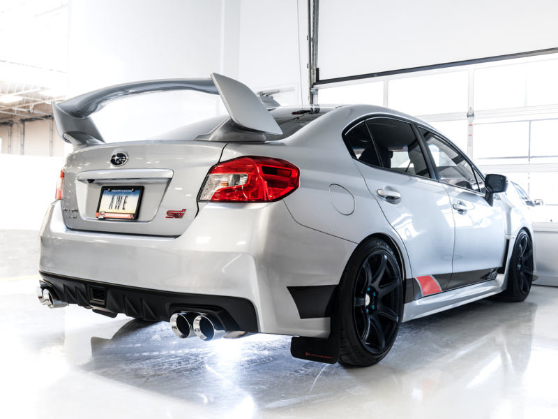 AWE Touring Edition Cat Back Exhaust Chrome Silver Tips (SEDAN) Subaru 2011-2014 WRX / 2011-2021 STI | 3015-42104