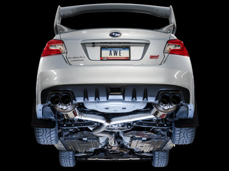 AWE Touring Edition Cat Back Exhaust Chrome Silver Tips Sedan (3015-42104) | Subaru WRX 2011-2014 / STI 2011-2021